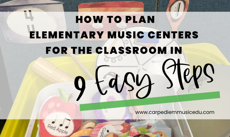 elementary music center in the classroom